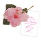 Pink Hibiscus Die-cut Invitations Image 2 of 4